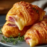 Air Fryer Beef Ham Cheese Croissants First Image