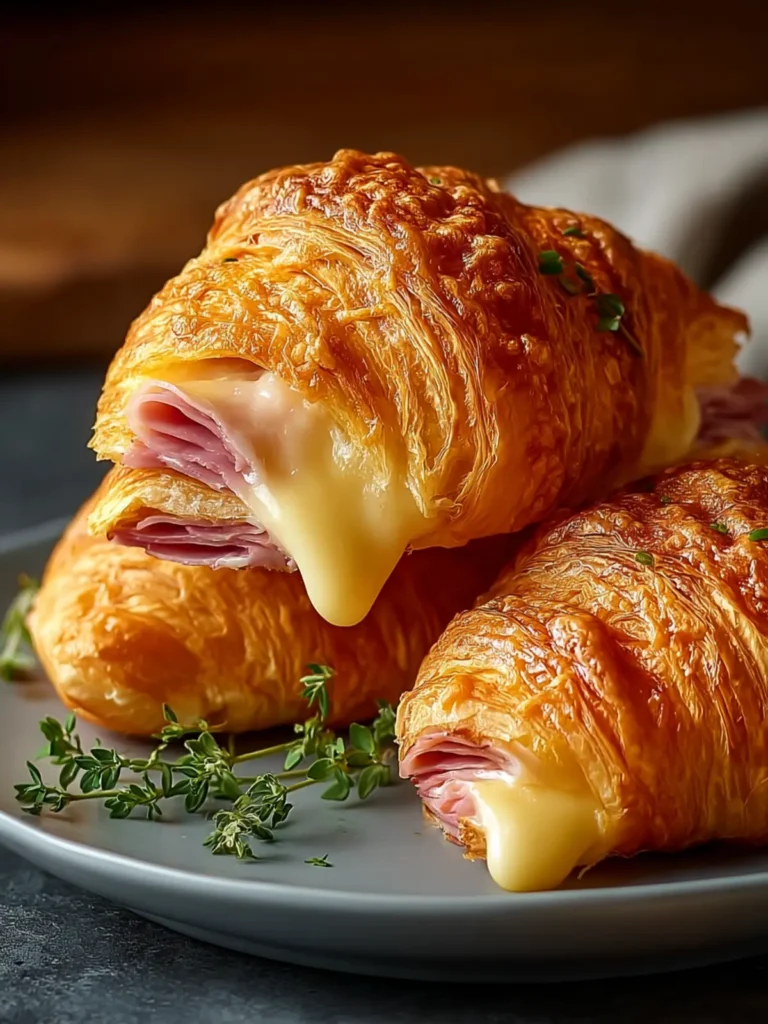 Air Fryer Beef Ham Cheese Croissants First Image