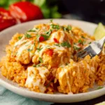 Crock Pot Queso Chicken and Rice First Image