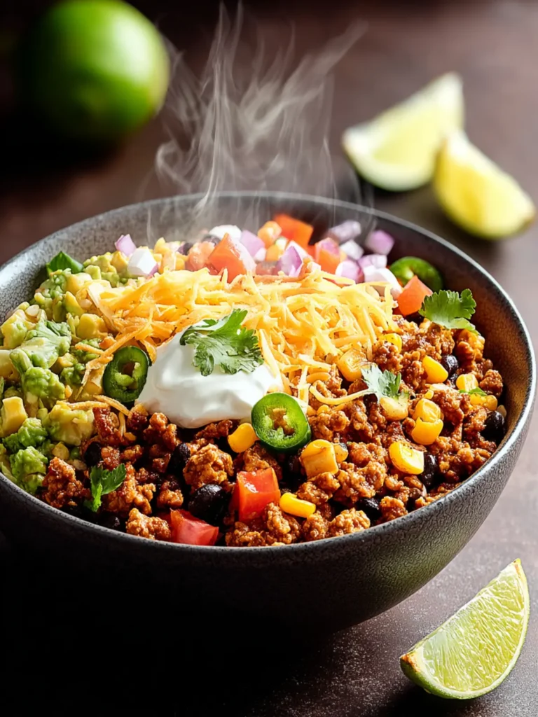 Ground Chicken Taco Bowls First Image