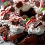 Chocolate Peppermint Christmas Pavlova Wreath Dessert First Image