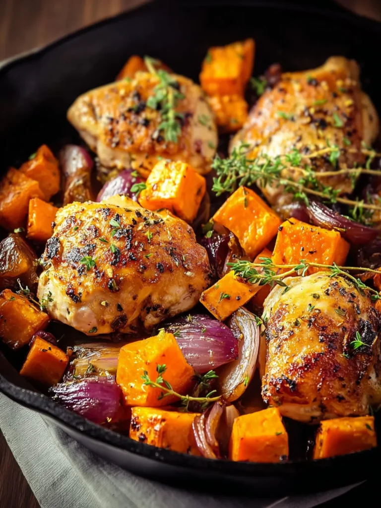 One-Pan Chicken and Sweet Potato Skillet First Image