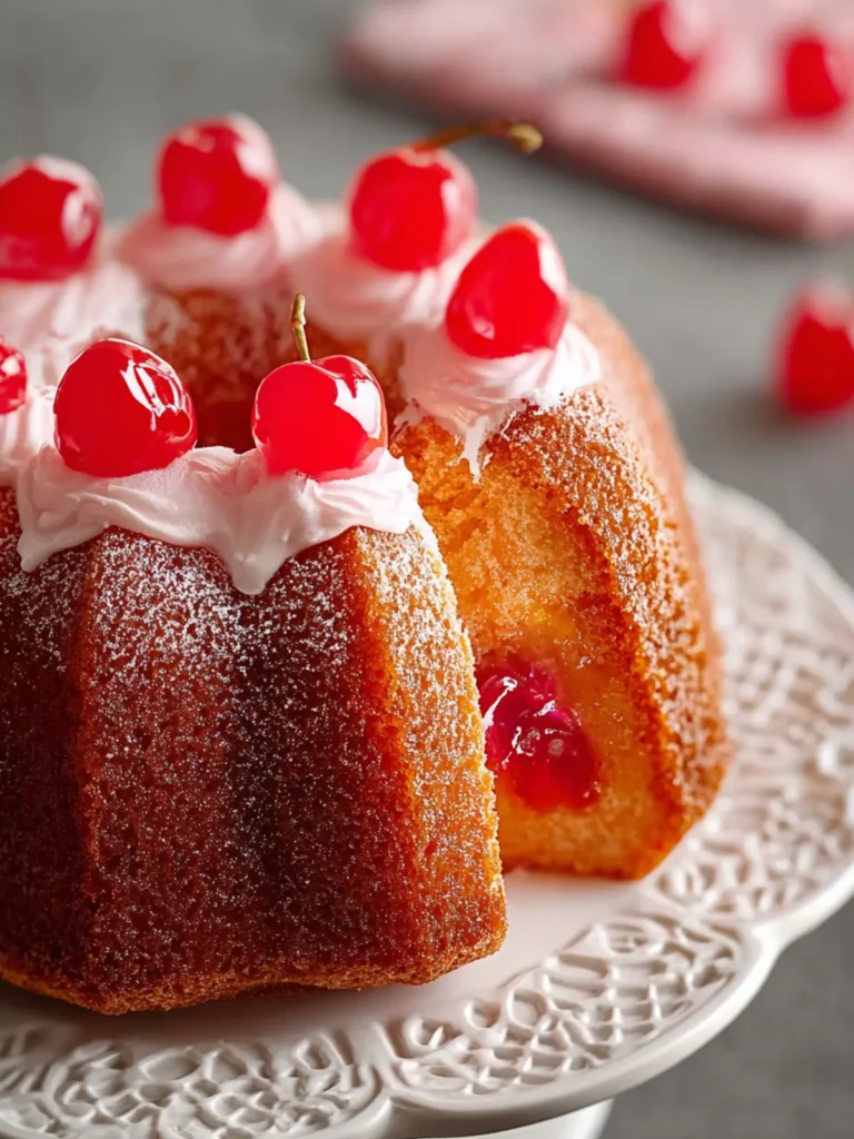 Maraschino Cherry Bundt Cake First Image