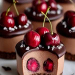 No Bake Cherry + Choc Mousse Cups Recipe First Image