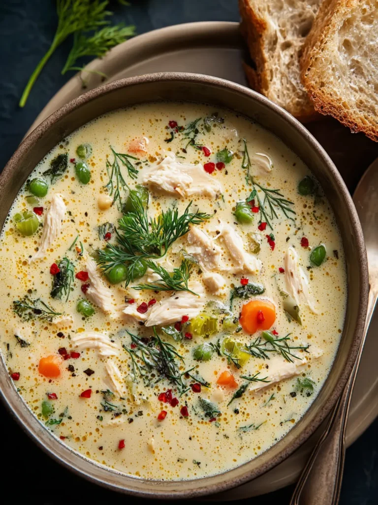 Comforting Creamy Chicken Soup Recipe for Cozy Days First Image
