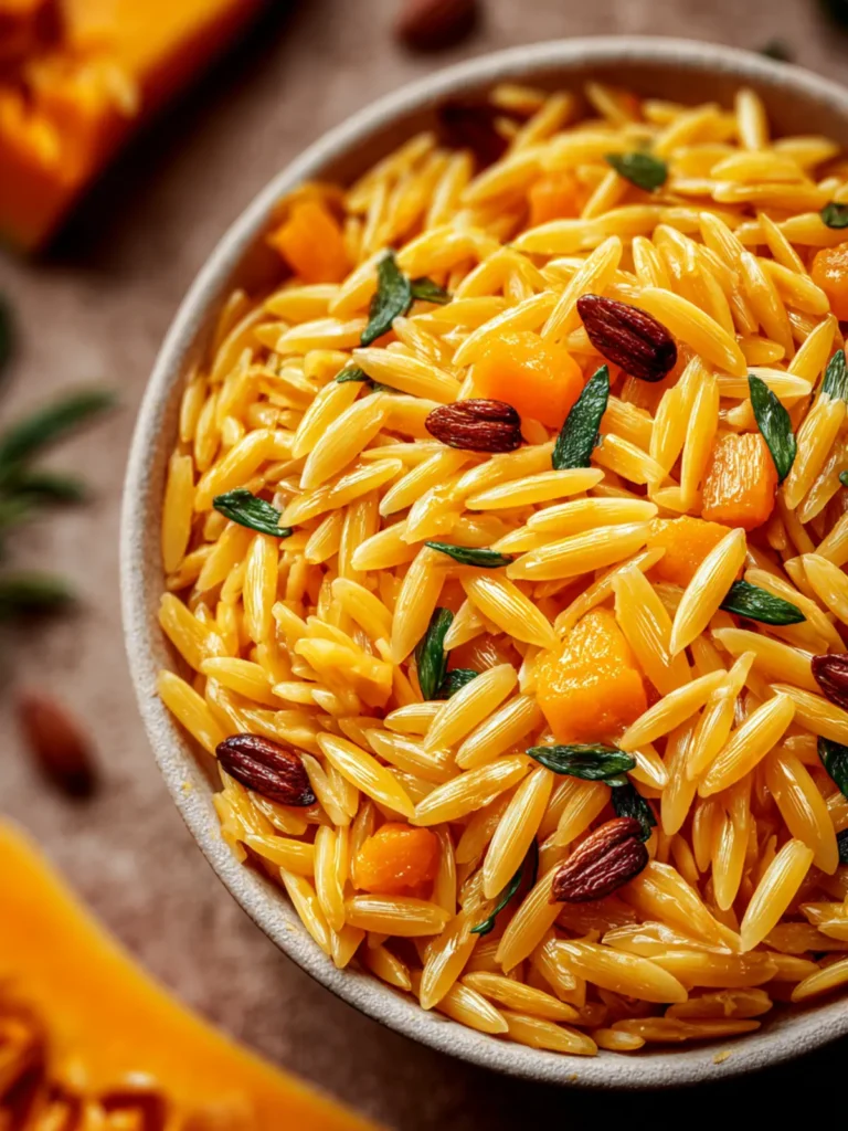 Cozy Butternut Squash Orzo Recipe First Image