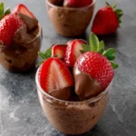 Chocolate Covered Strawberries Dessert Cups First Image