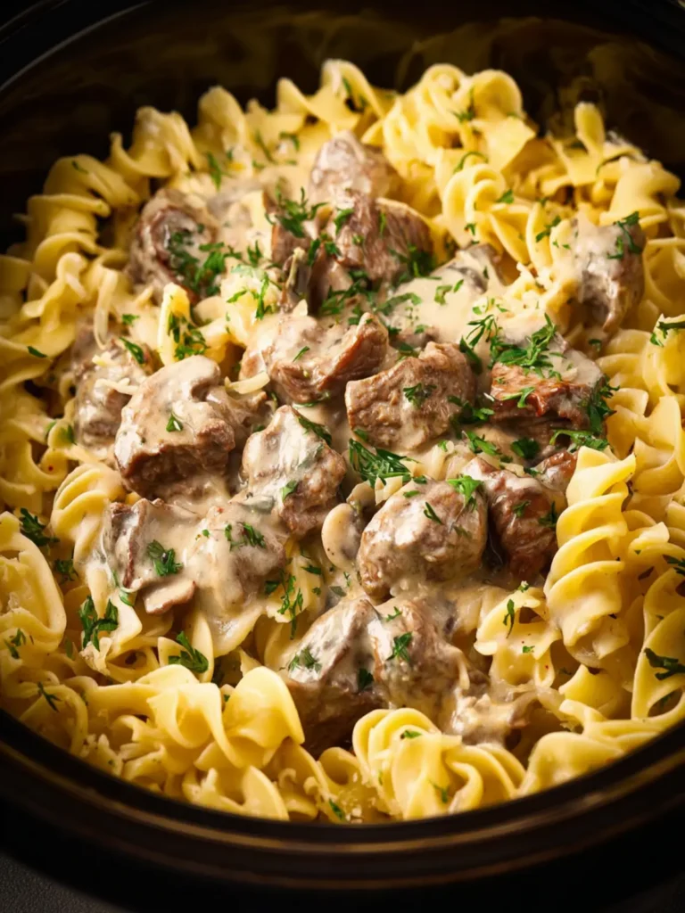 Crock Pot Beef Stroganoff First Image