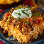 Taco Sour Cream Rice Casserole First Image