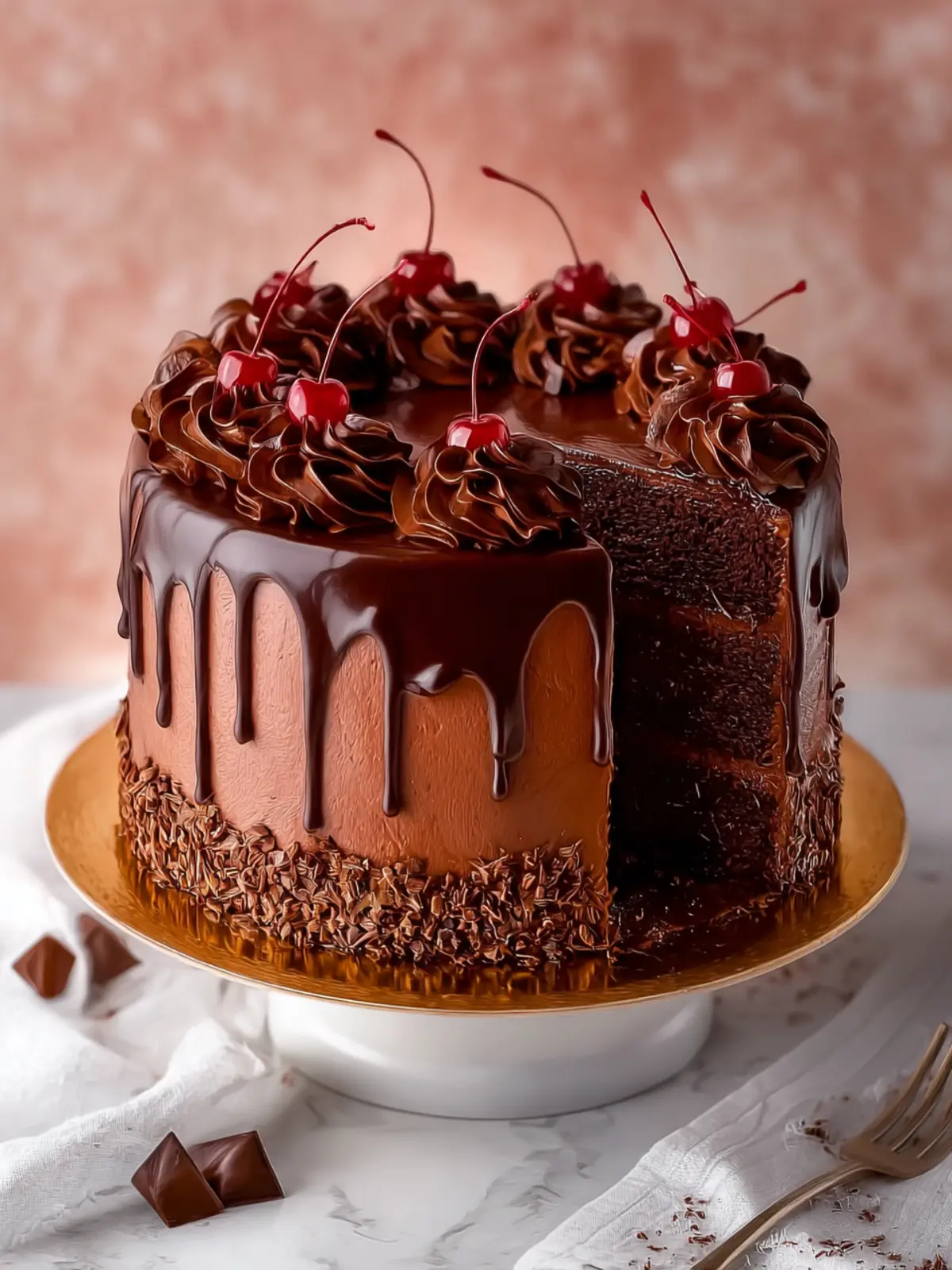 Moist Chocolate Cake with Buttercream Frosting First Image