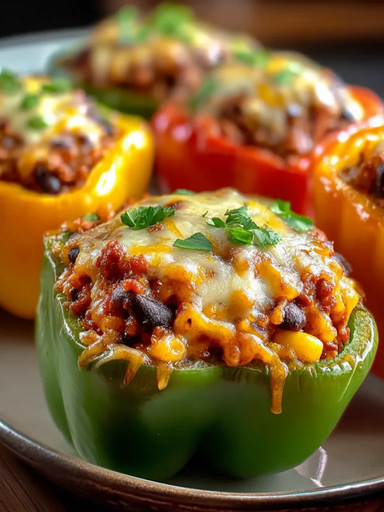 Baked Chili Mac Stuffed Peppers Recipe First Image