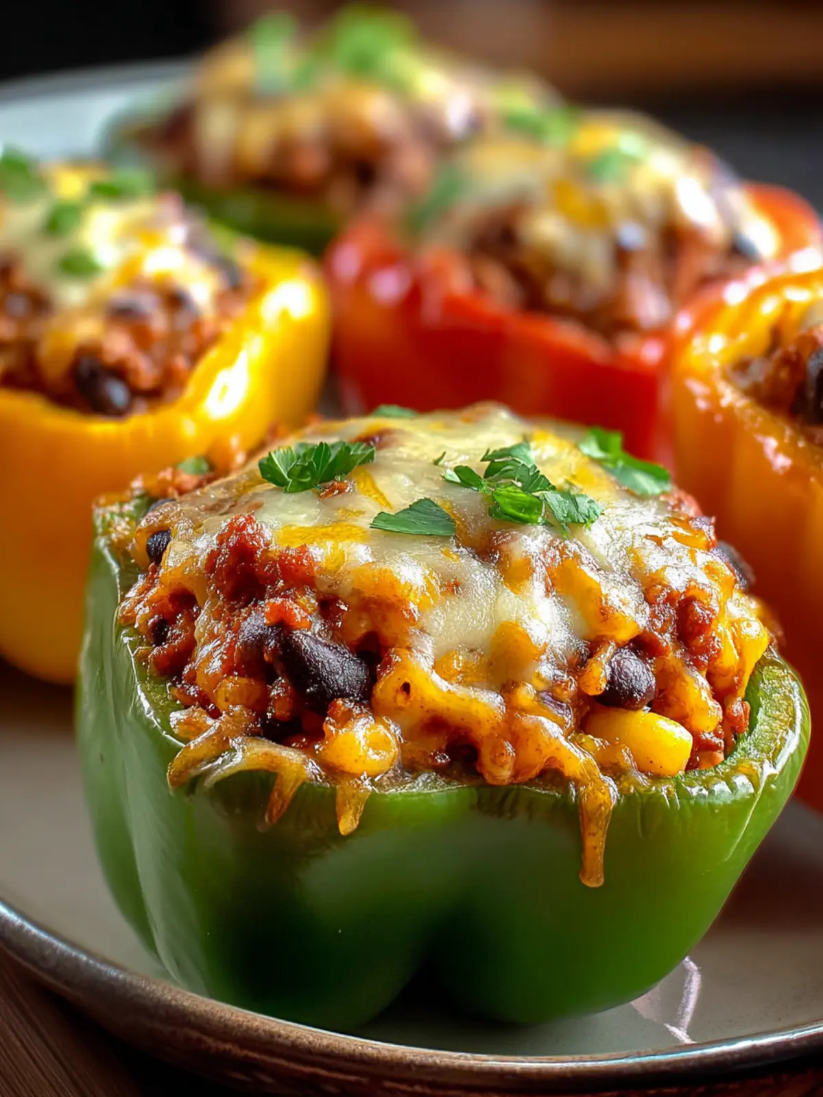 Baked Chili Mac Stuffed Peppers Recipe First Image