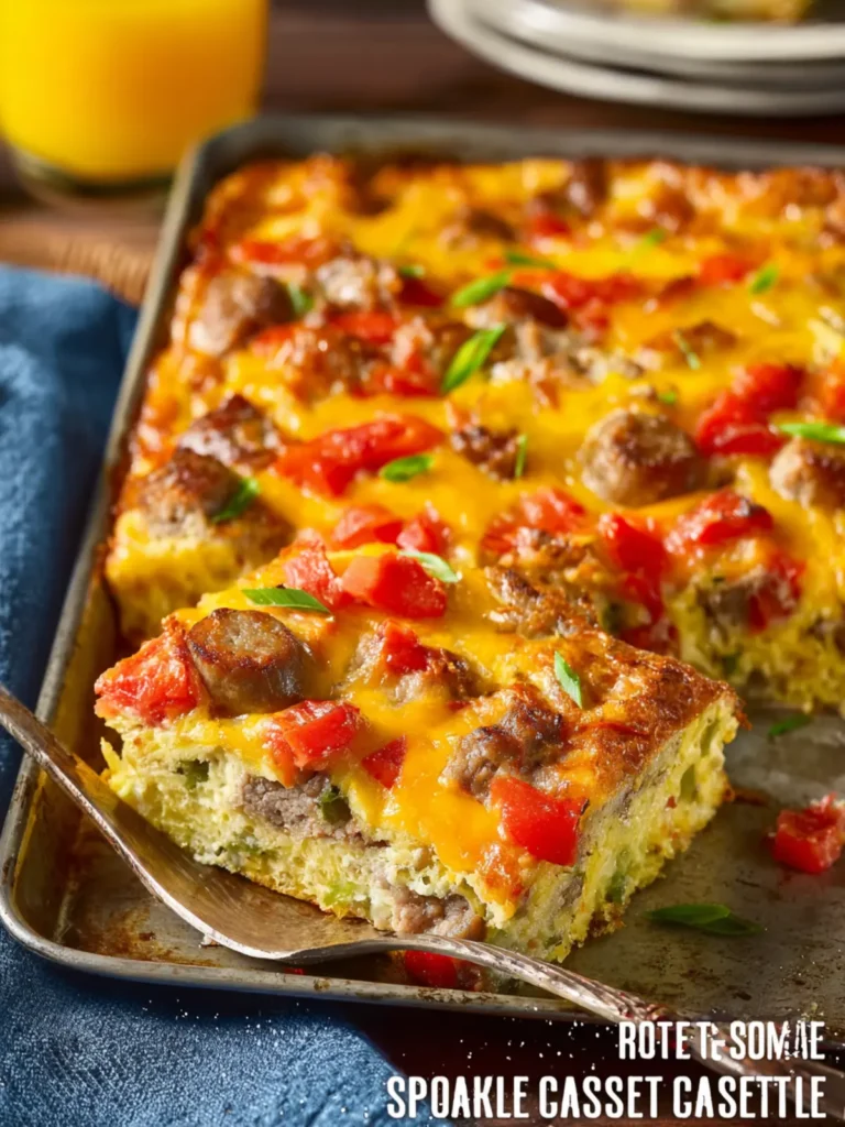 Rotel & Sausage Sheet Pan Breakfast Casserole First Image