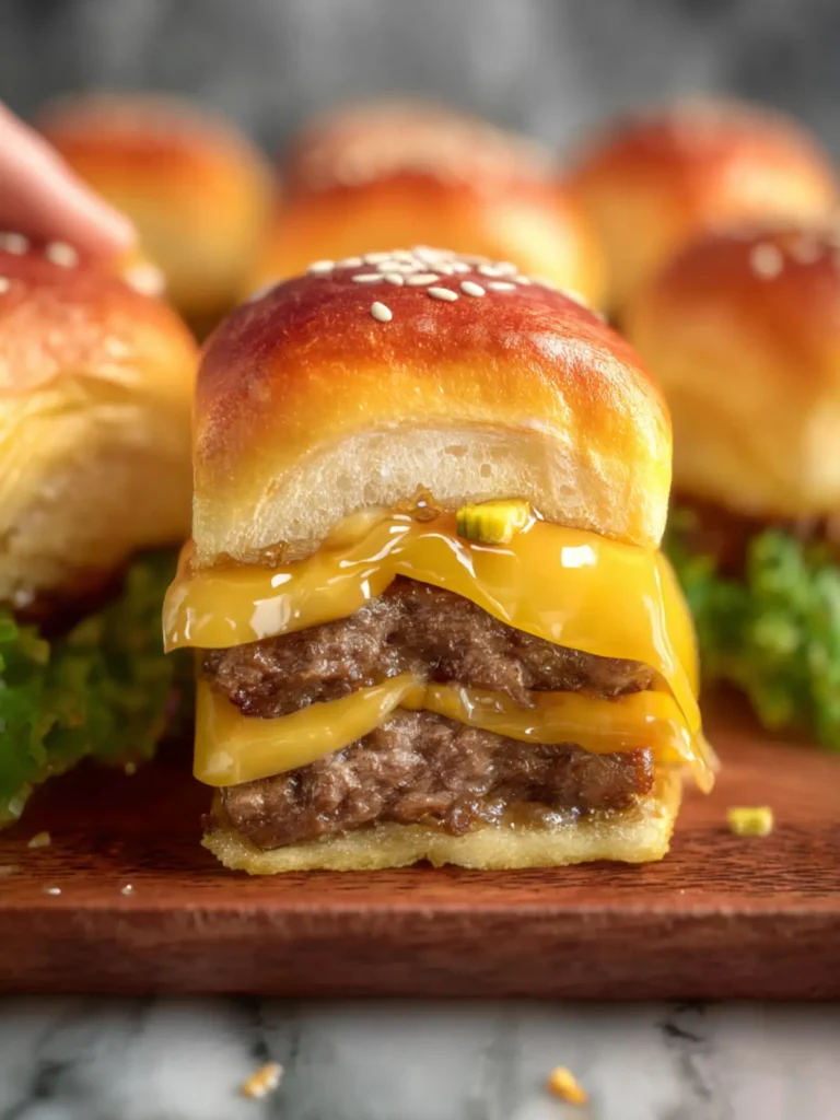 Cheeseburger Sliders with Hawaiian Rolls First Image
