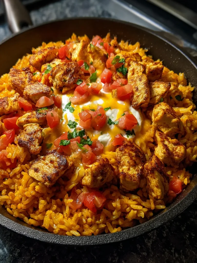 Queso Chicken & Rice Skillet First Image