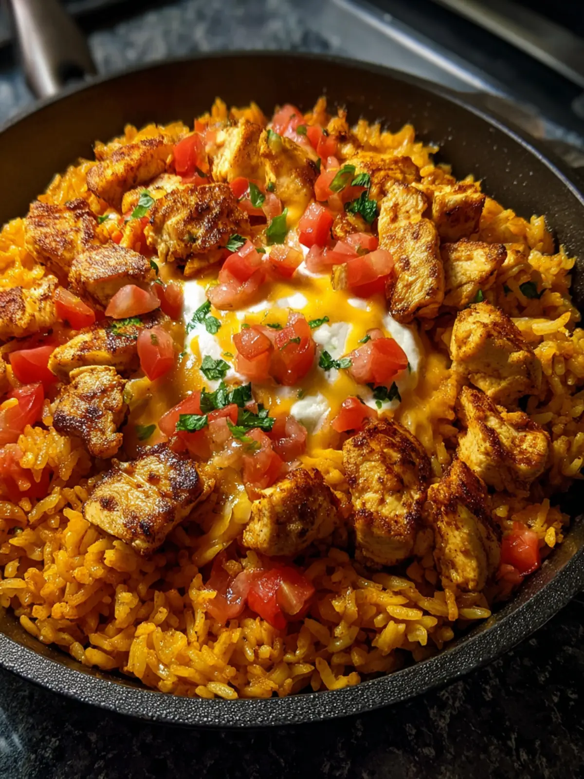 Queso Chicken & Rice Skillet First Image