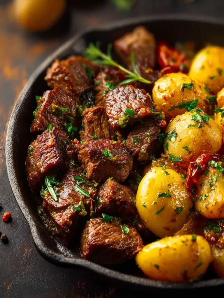 Garlic Butter Beef and Potatoes First Image