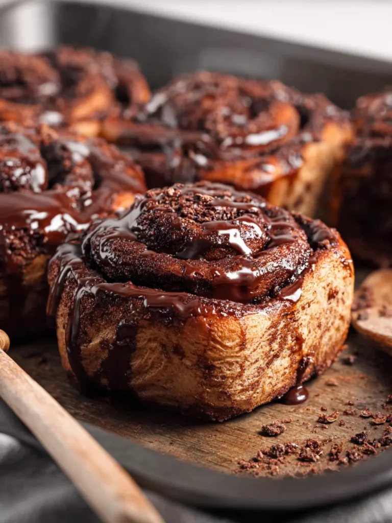 Vegan Chocolate Cinnamon Rolls First Image
