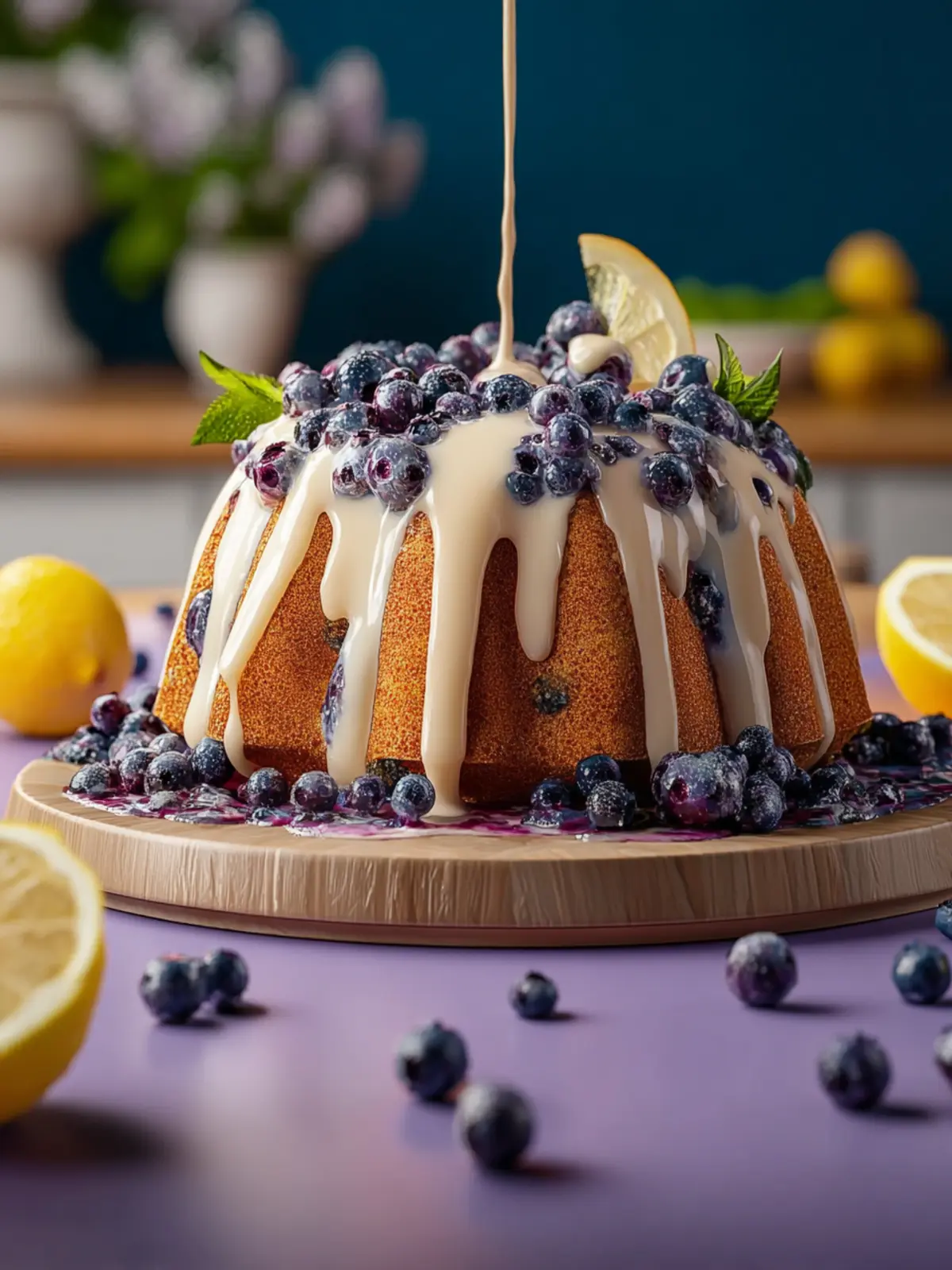Blueberry Pound Cake Recipe First Image