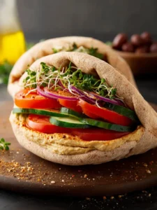 Easy Hummus Pita Sandwiches First Image